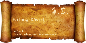 Halasy Dávid névjegykártya